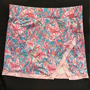 Floral Fantasy Mini Skirt in Pink and Blue